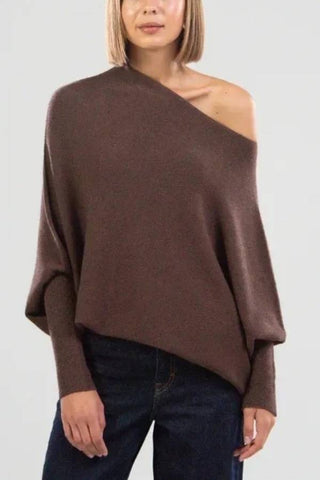 Comfortable temperament knitted pleated pullover