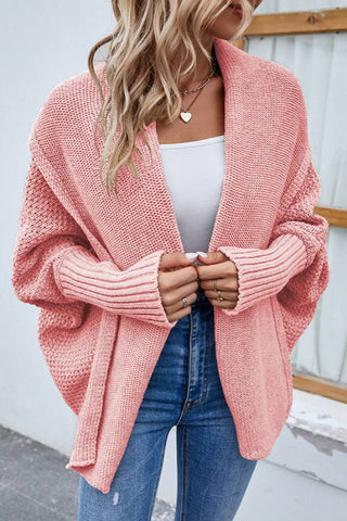 Loose Knitted Bat Sleeve Cardigan