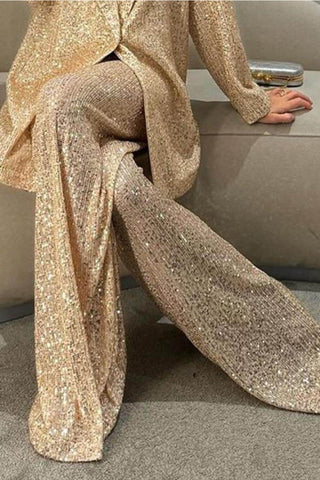 Elegant Sequined Pants