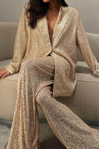 Elegant Sequined Pants