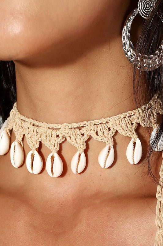 Shell Crochet Choker Necklace