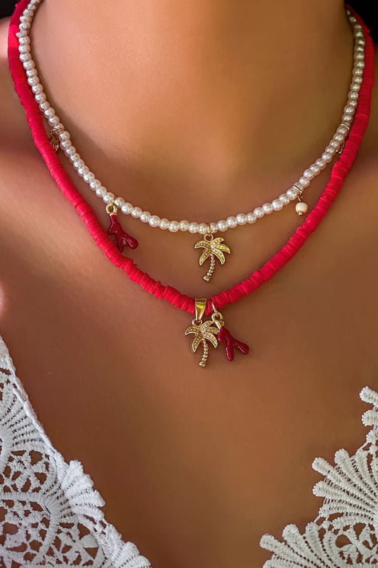 Tahiti Sunset Pearl Beach Necklace Gold