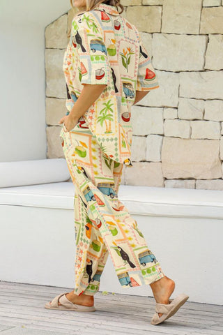 Loose Pattern Printed Two Piece Sets