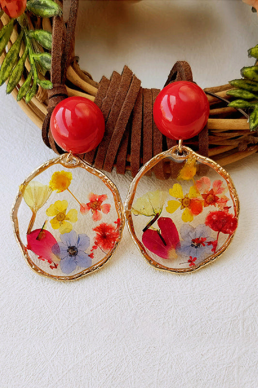 Pressed Flower Earrings - Garden Party