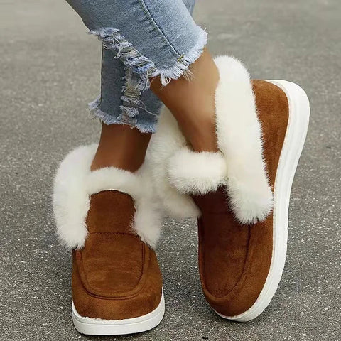 Casual Fashion Fur Lining Ankle Snow Boots