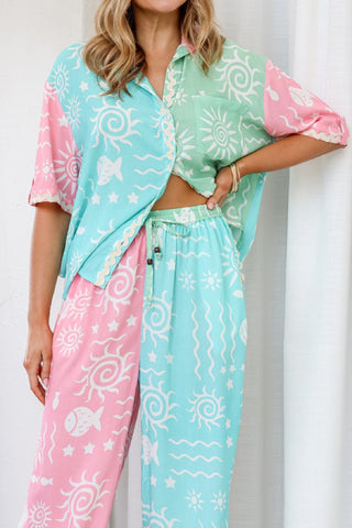 Loose Pattern Printed Two Piece Sets