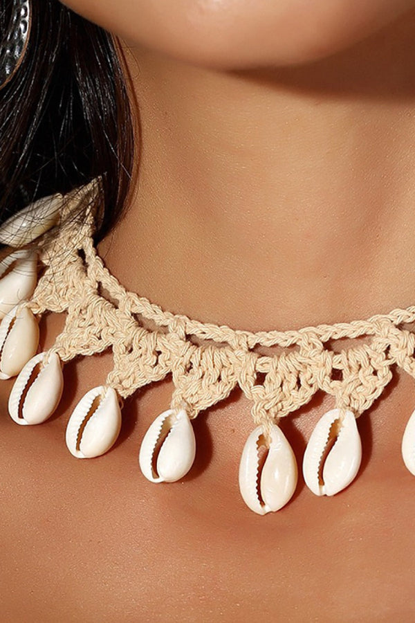 Shell Crochet Choker Necklace