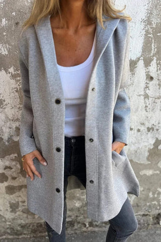 Casual Hooded Single-Breasted Cardigan