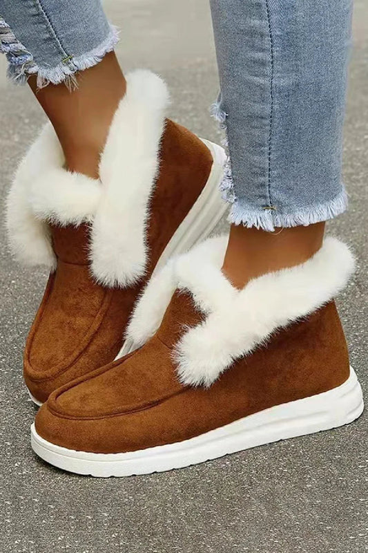 Casual Fashion Fur Lining Ankle Snow Boots