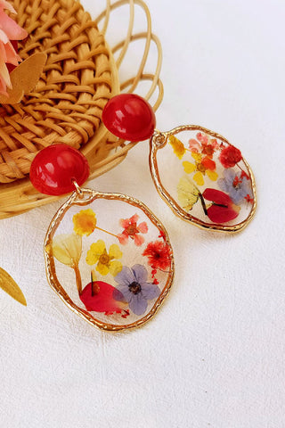 Pressed Flower Earrings - Garden Party