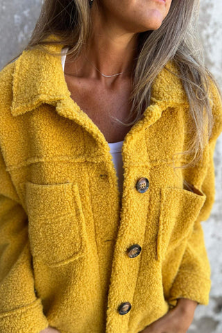 Single Breasted Lamb Wool Coat