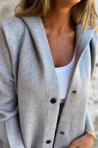 Casual Hooded Single-Breasted Cardigan