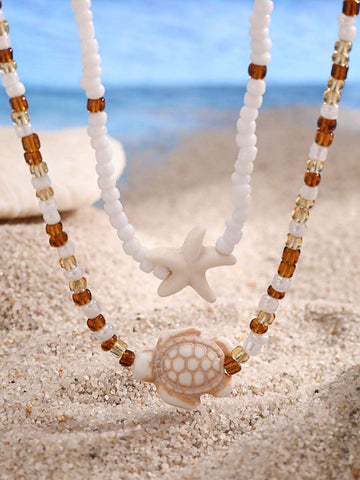 Beach Starfish Shell Necklace