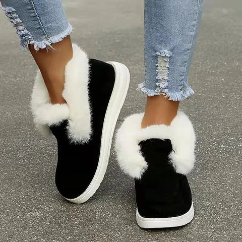 Casual Fashion Fur Lining Ankle Snow Boots