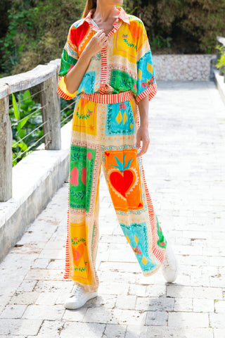 Loose Pattern Printed Two Piece Sets