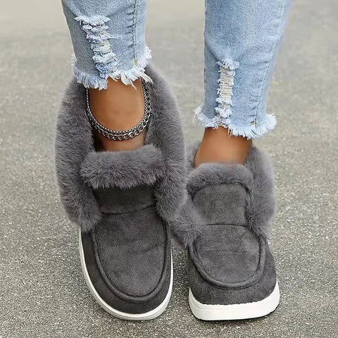 Casual Fashion Fur Lining Ankle Snow Boots