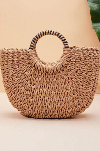 Shell Decor Straw Bag