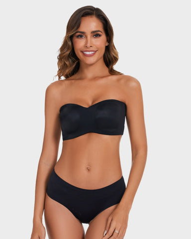 Full Support Non-Slip Convertible Bandeau Bra