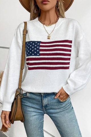 American Flag knitted sweater