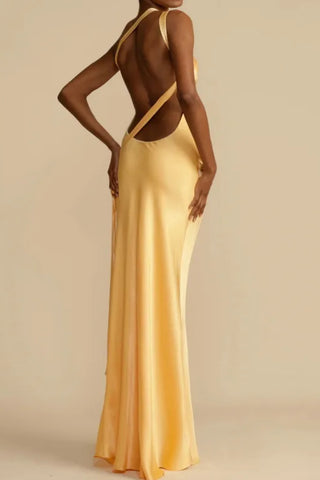 Asymmetrical One Shoulder maxi Dress