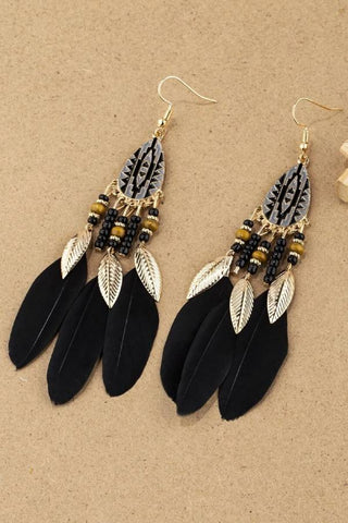 Vintage Feather Earrings