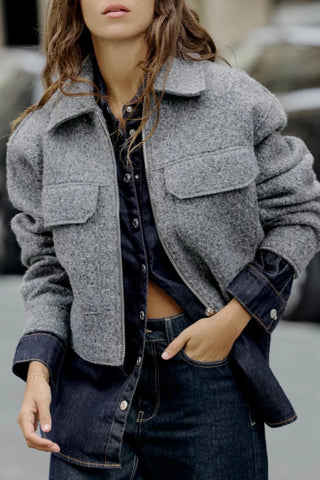 Lapel Short woolen coat