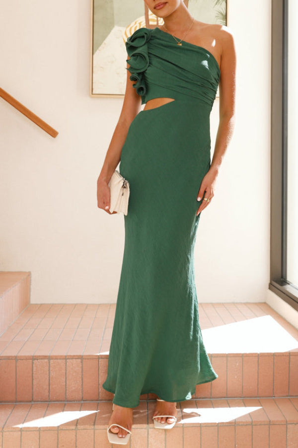 One Shoulder Maxi Dress