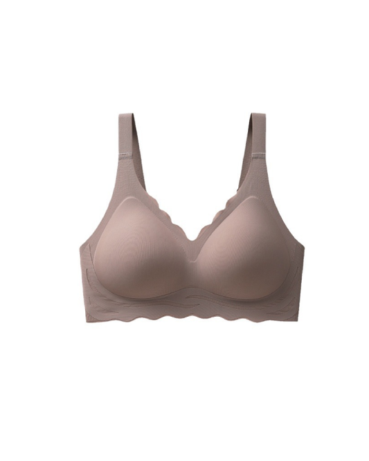 V-neck Wavy Wireless Bra