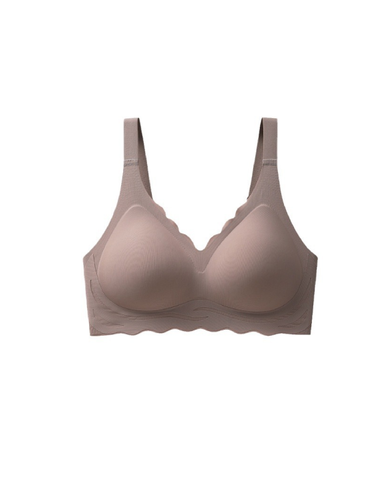 Soutien-gorge ondulé sans fil à col en V