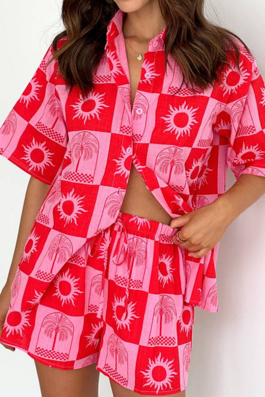 Loose Pattern Printed Two Piece Sets