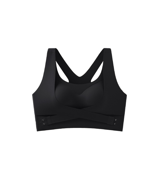 Cross Front Buckle Wireless Bra