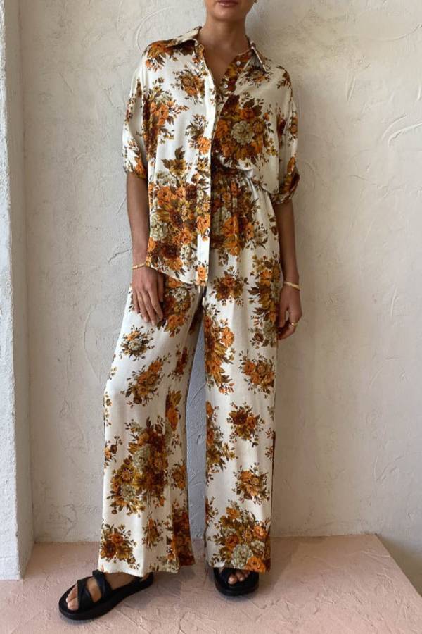 Loose Pattern Printed Two Piece Sets