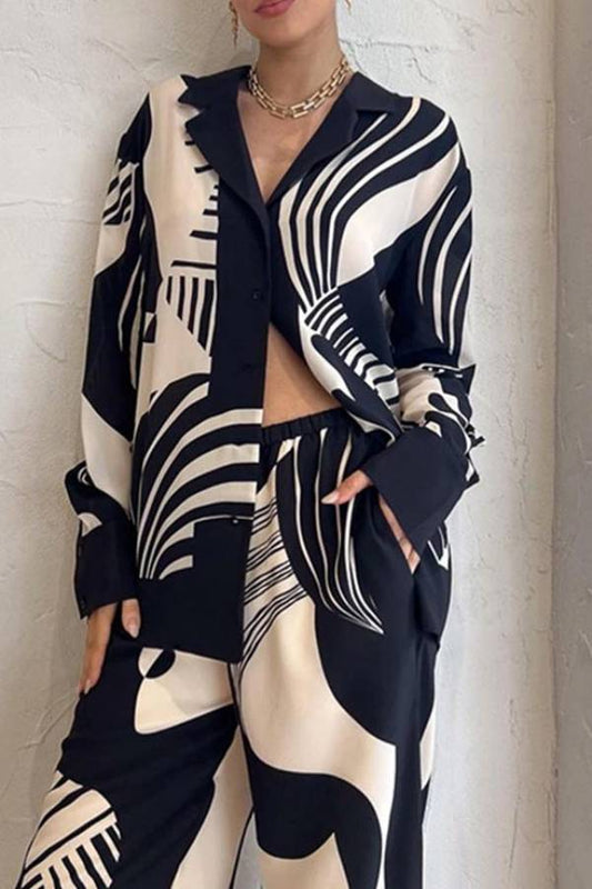 Loose Pattern Printed Two Piece Sets