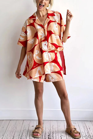 Loose Pattern Printed Two Piece Sets