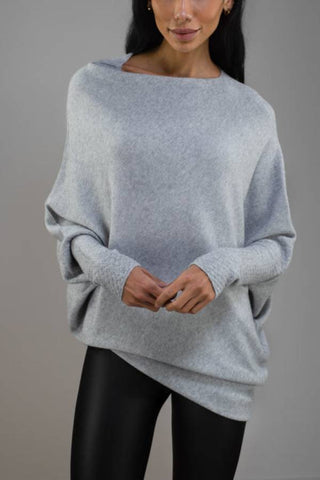 Comfortable temperament knitted pleated pullover