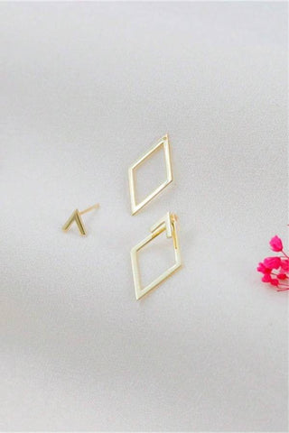 Geometric Minimalist Triangle Earrings