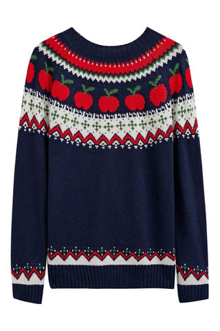 Christmas tree print pullover fashionable sweater