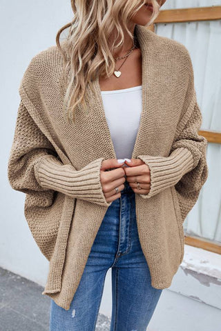 Loose Knitted Bat Sleeve Cardigan