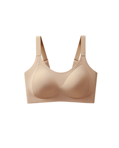 Soutien-gorge sans fil à motif vertical en forme de W