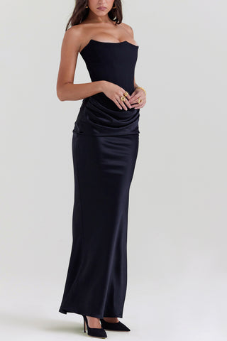 sexy backless slim evening maxi dress