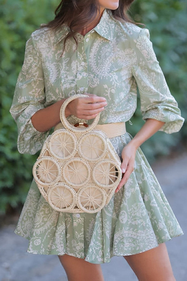 Sunshine Woven Straw Handle Bag