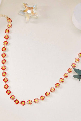 Daisy collarbone chain necklace