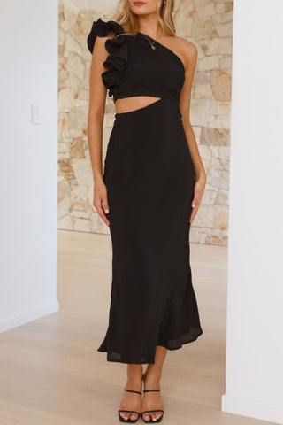 One Shoulder Maxi Dress