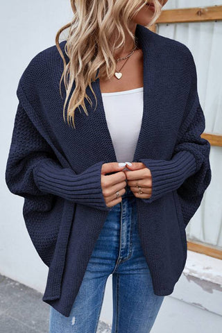 Loose Knitted Bat Sleeve Cardigan