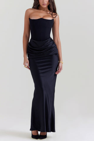 sexy backless slim evening maxi dress