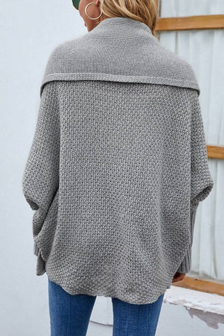 Loose Knitted Bat Sleeve Cardigan