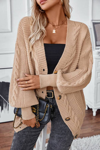 retro single breasted loose sweater Cardigan