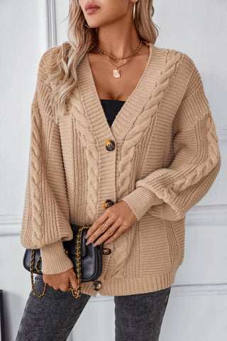 retro single breasted loose sweater Cardigan