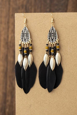 Vintage Feather Earrings