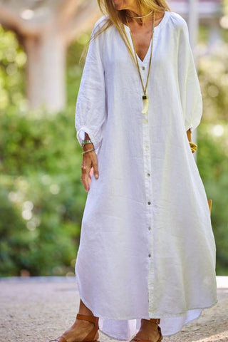 casual long sleeved cardigan maxi dress